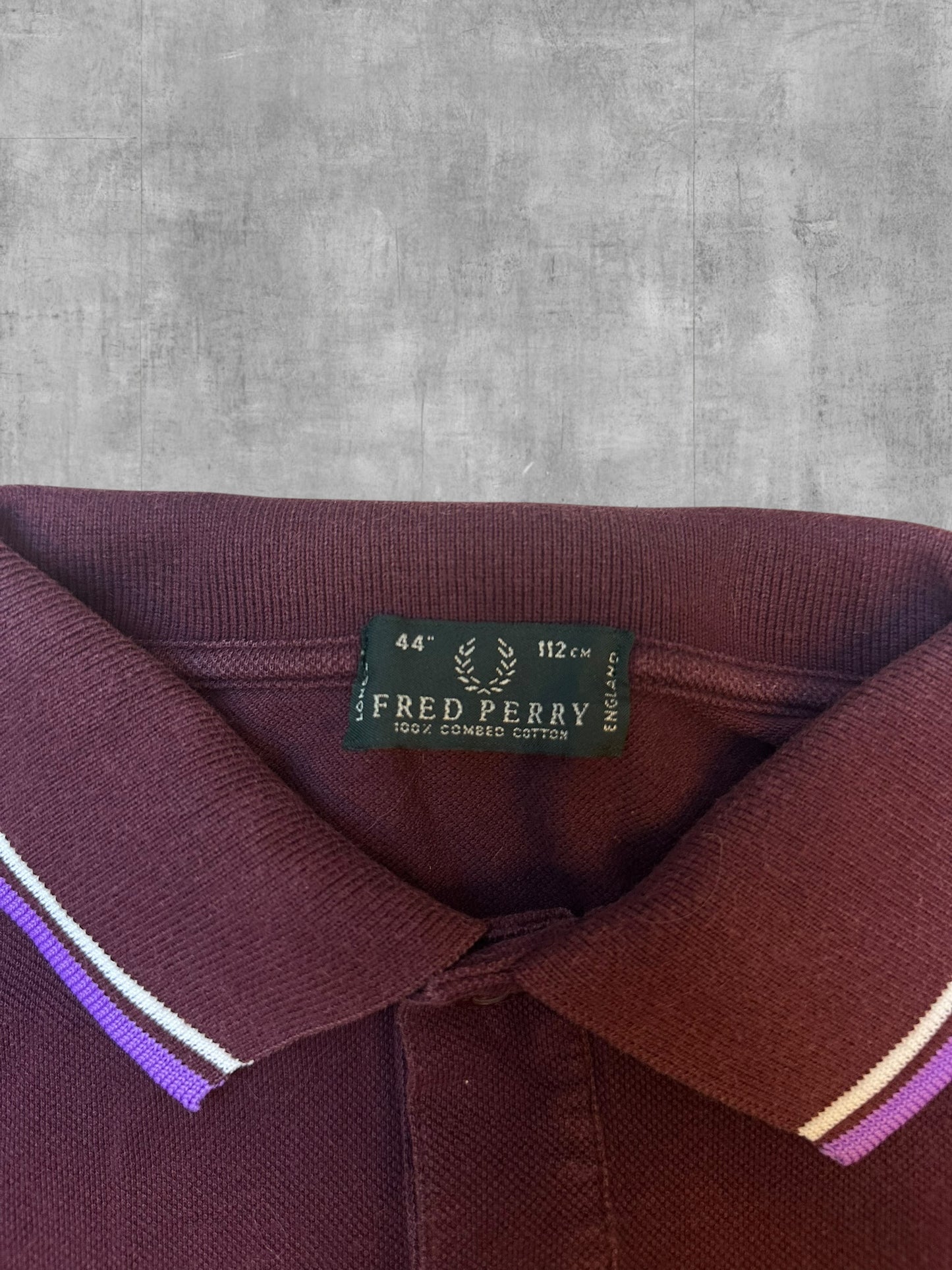 Fred Perry Polo Shirt Weinrot M