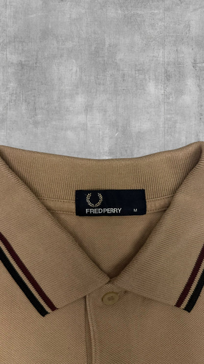 Fred Perry Polo Shirt Braun Schwarz M