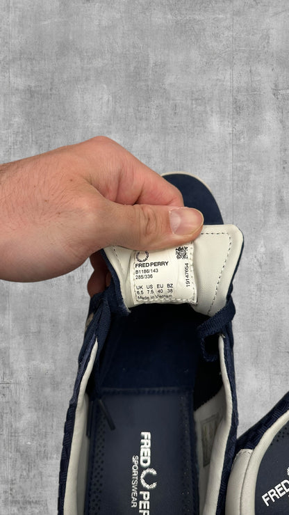 Fred Perry Sneaker EU 40 US 7,5 Navy Blau Weiß