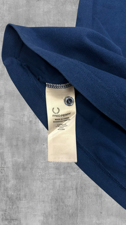 Fred Perry Polo Shirt Blau Schwarz Weiß L
