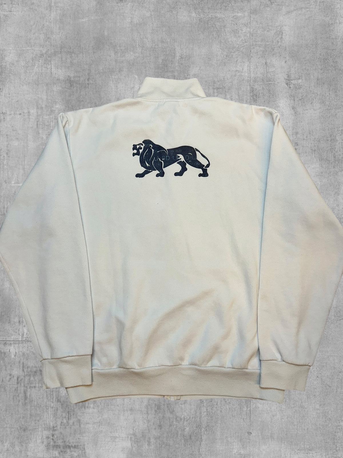 Lonsdale London Sweatjacke Weiß Schwarz Backprint L