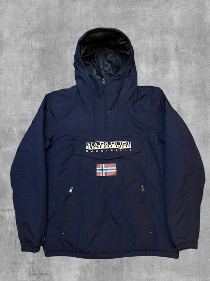 Napapijri Daunen Windbreaker Regenjacke Navy Blau S