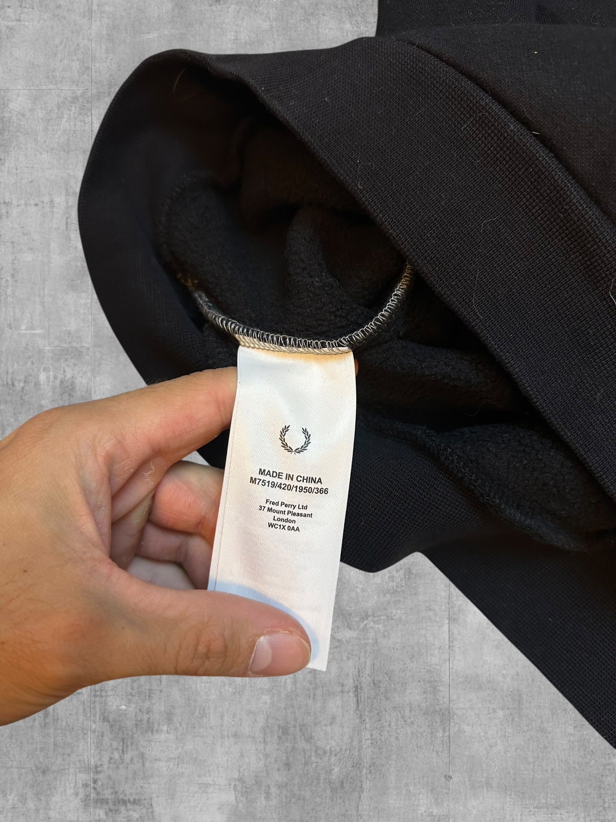 Fred Perry Sweatshirt Grau Schwarz Weiß L