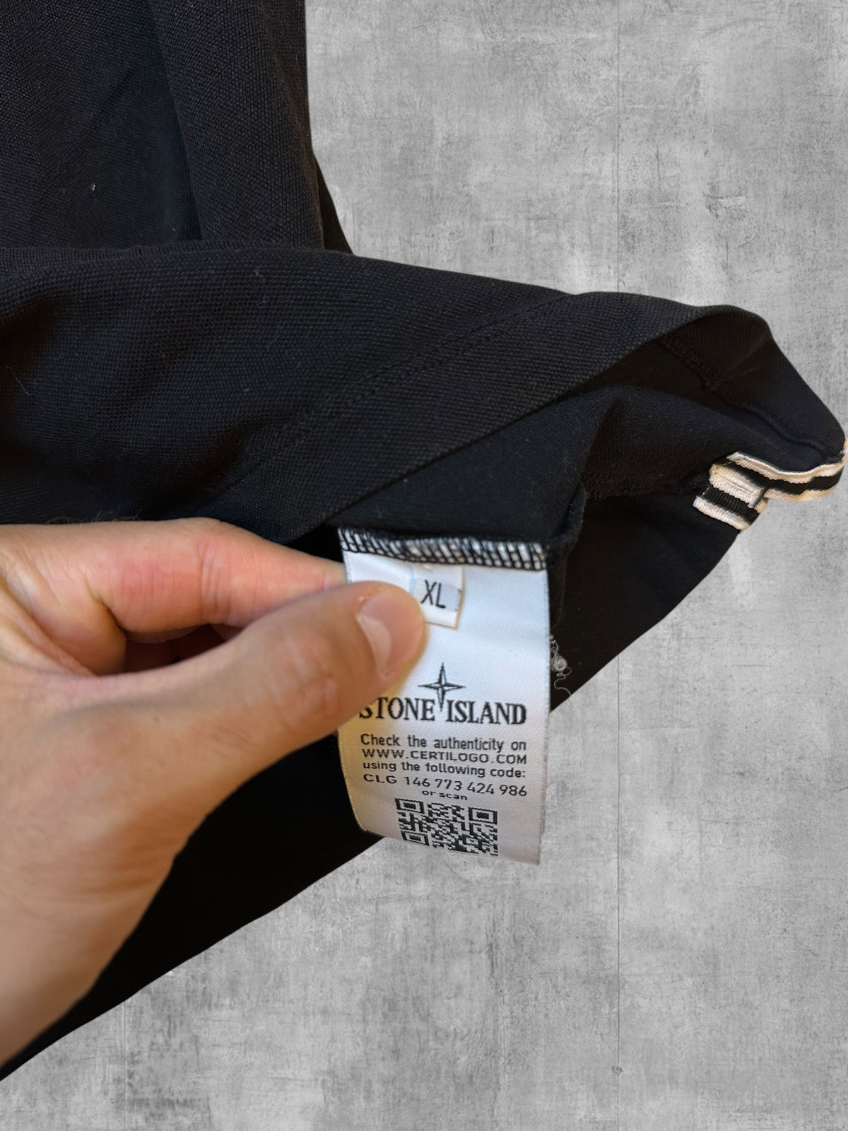 Stone Island Polo Shirt Schwarz XL Slim Fit