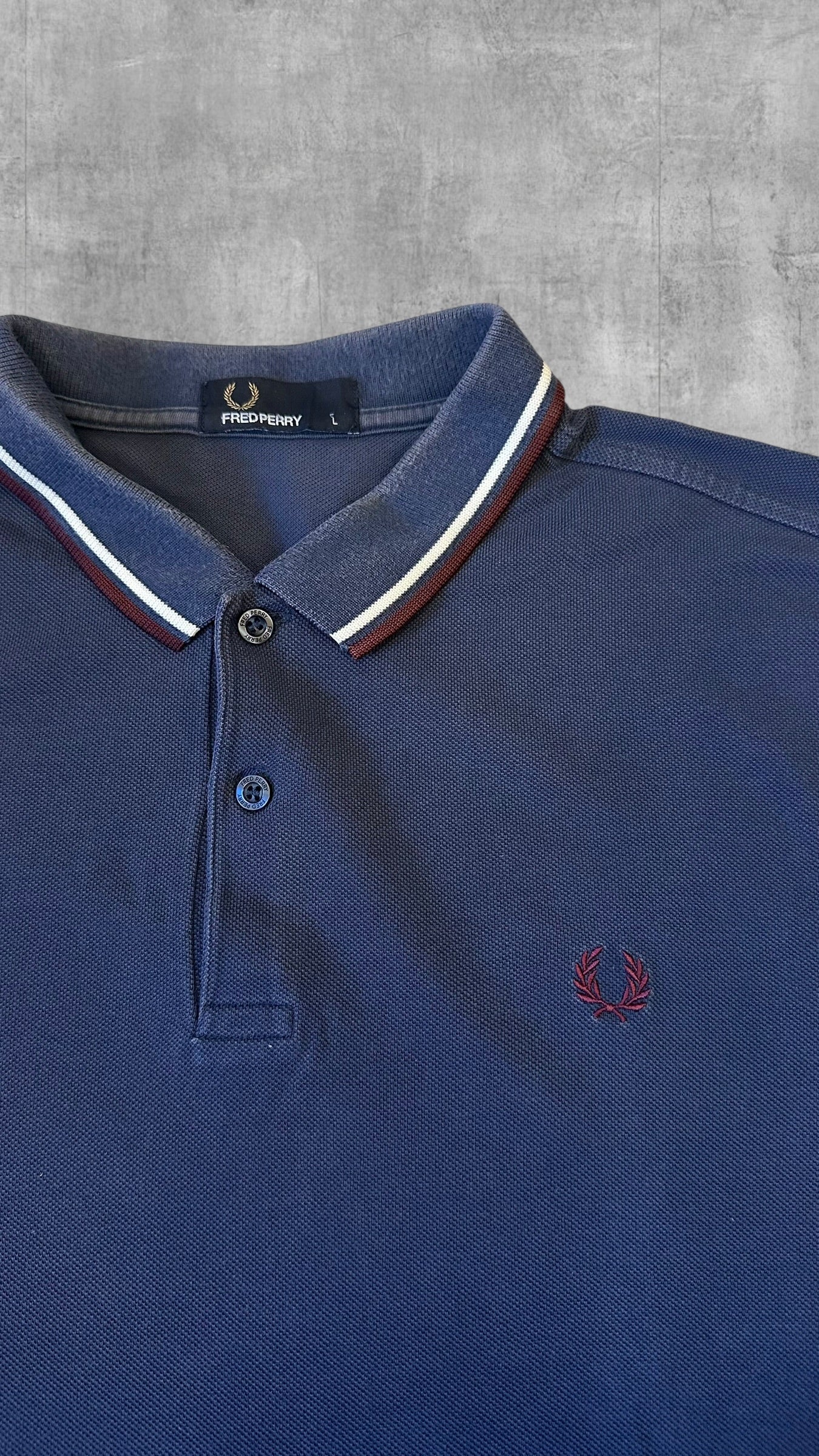 Fred Perry Polo Hemd Shirt Navy Blau L