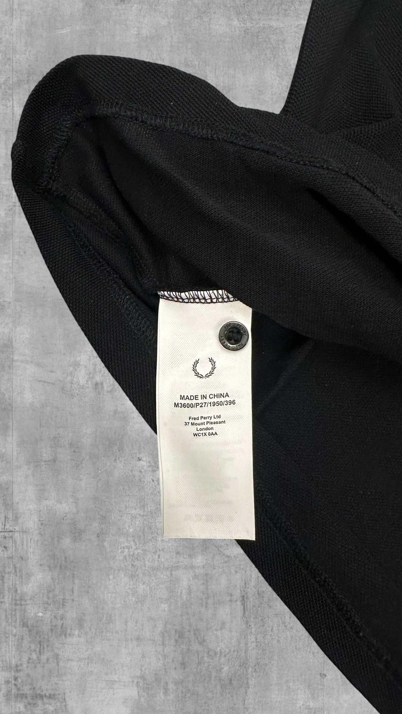 Fred Perry Polo Shirt Schwarz Weiß Khaki S