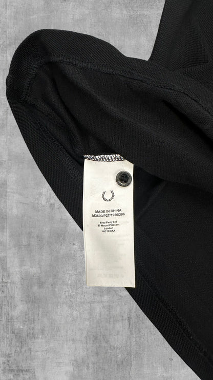 Fred Perry Polo Shirt Schwarz Weiß Khaki S