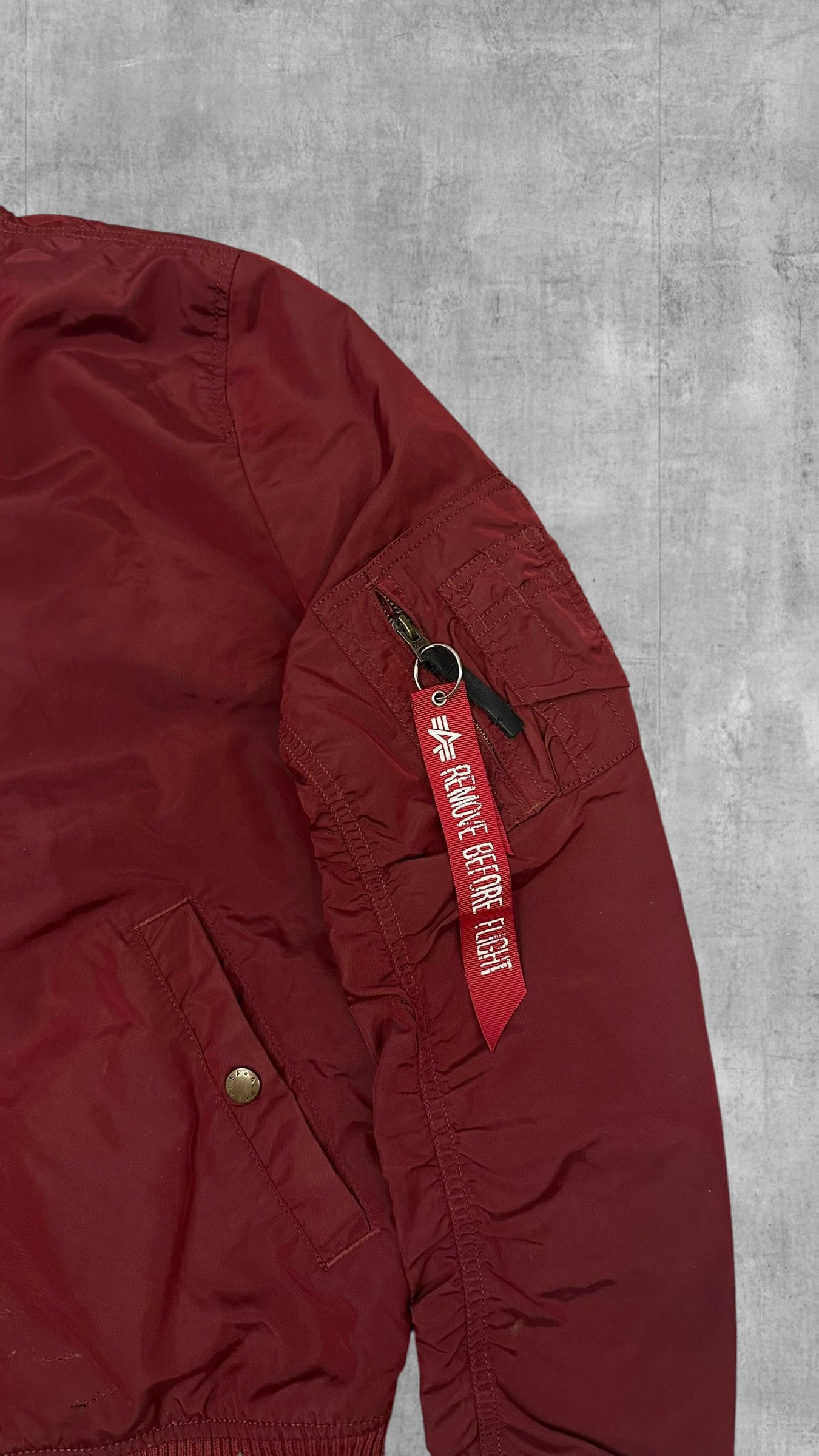 Alpha Industries Bomberjacke Weinrot S