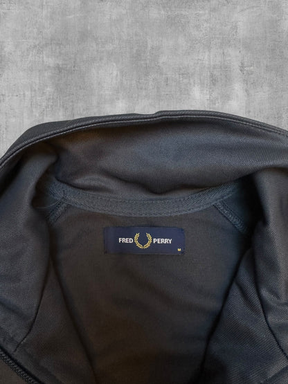 Fred Perry Trainingsjacke Taped Dunkelgrau Beige M