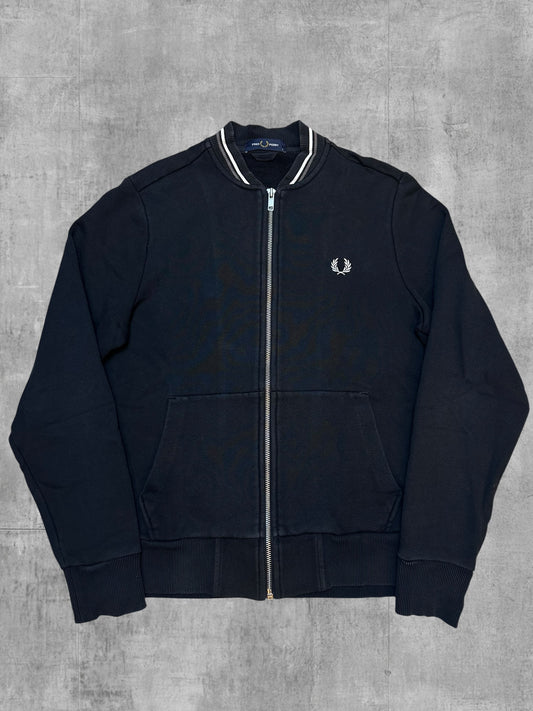 Fred Perry Sweatjacke Schwarz Weiß S