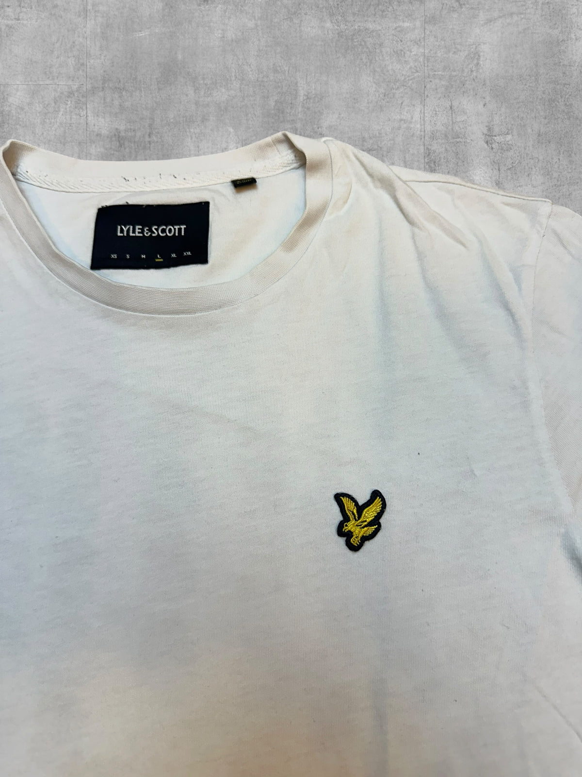 Lyle & Scott T-shirt Backprint Weiß Navy Blau L