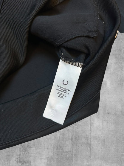 Fred Perry Track Jacket Black White L Like New