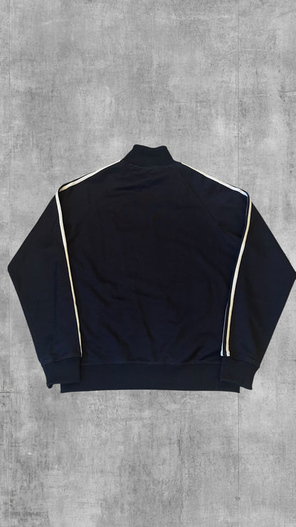 Vintage Fred Perry Trainingsjacke Taped Zip Jacke Schwarz Weiß L