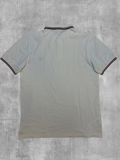 Fred Perry Polo Shirt Weiß Rot Schwarz M