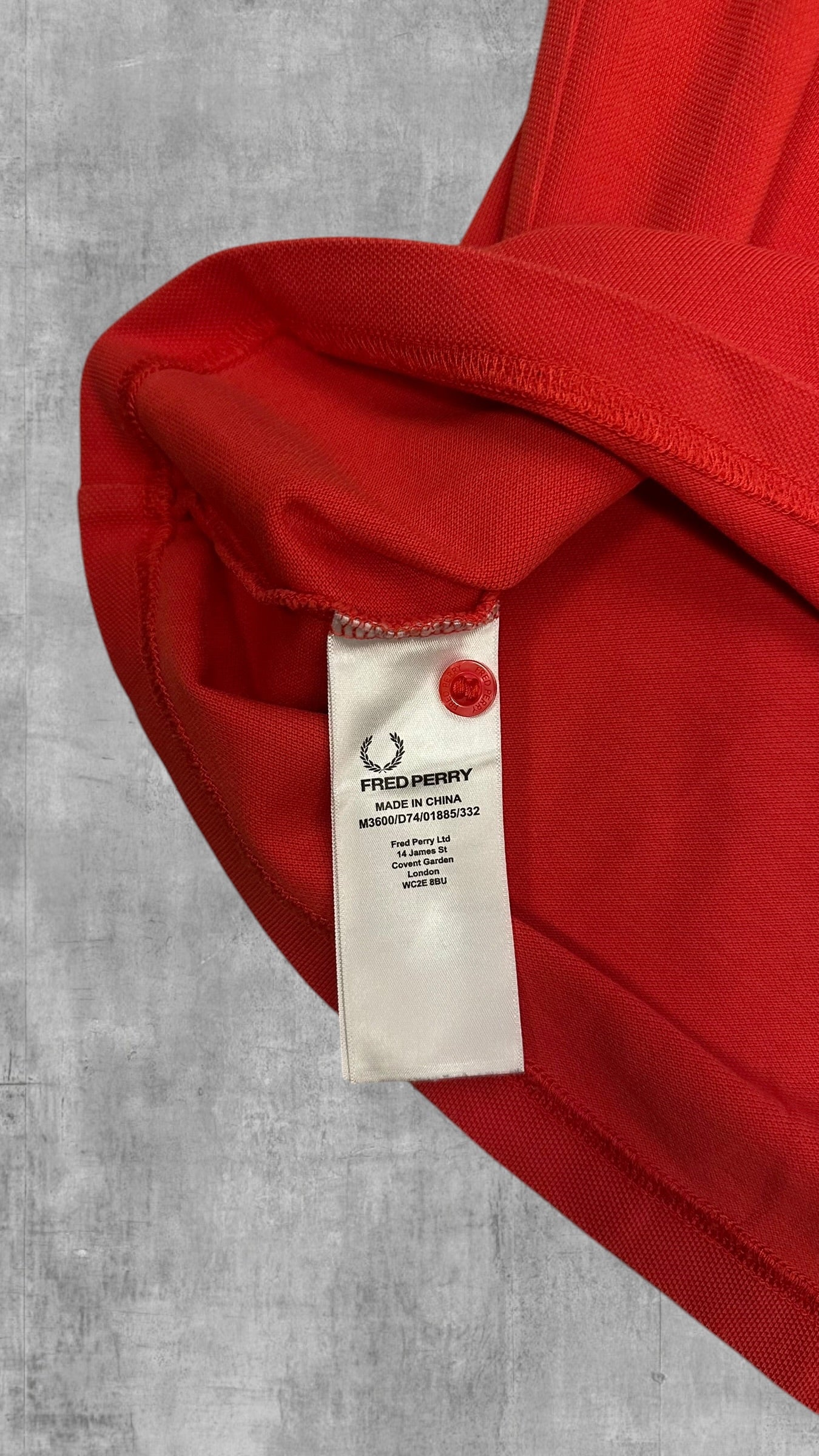 Fred Perry Polo Shirt Rot Schwarz M