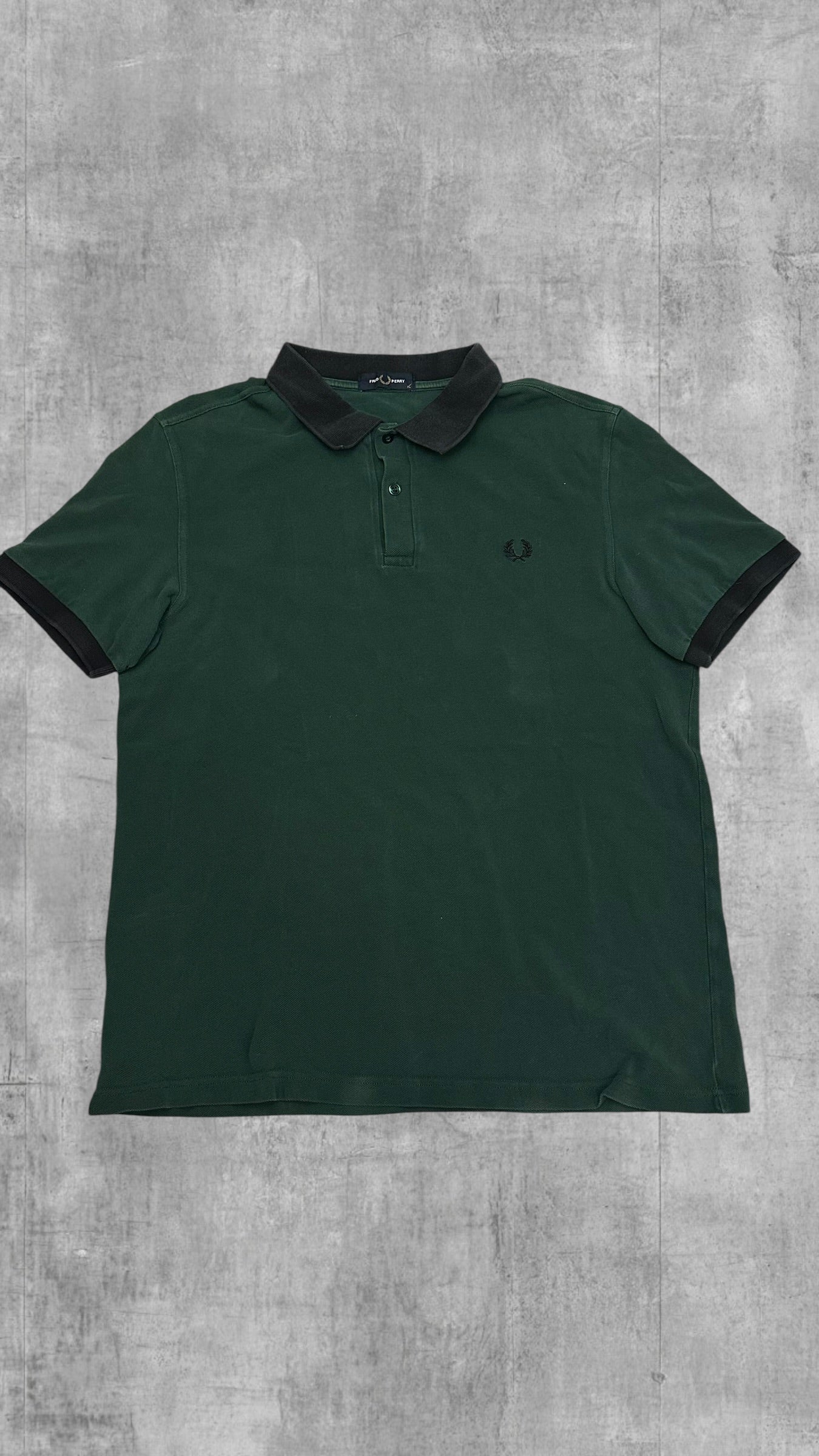 Fred Perry Polo Shirt Dunkelgrün Schwarz XL