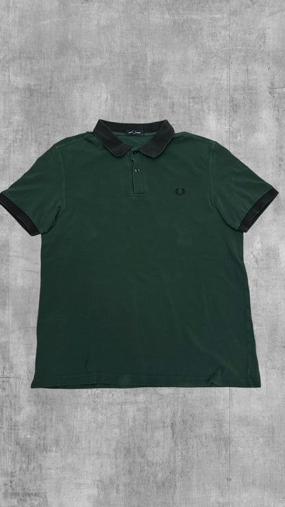 Fred Perry Polo Shirt Dunkelgrün Schwarz XL