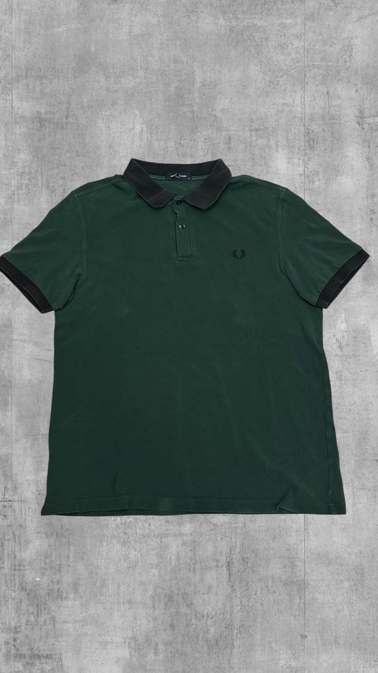 Fred Perry Polo Shirt Dunkelgrün Schwarz XL
