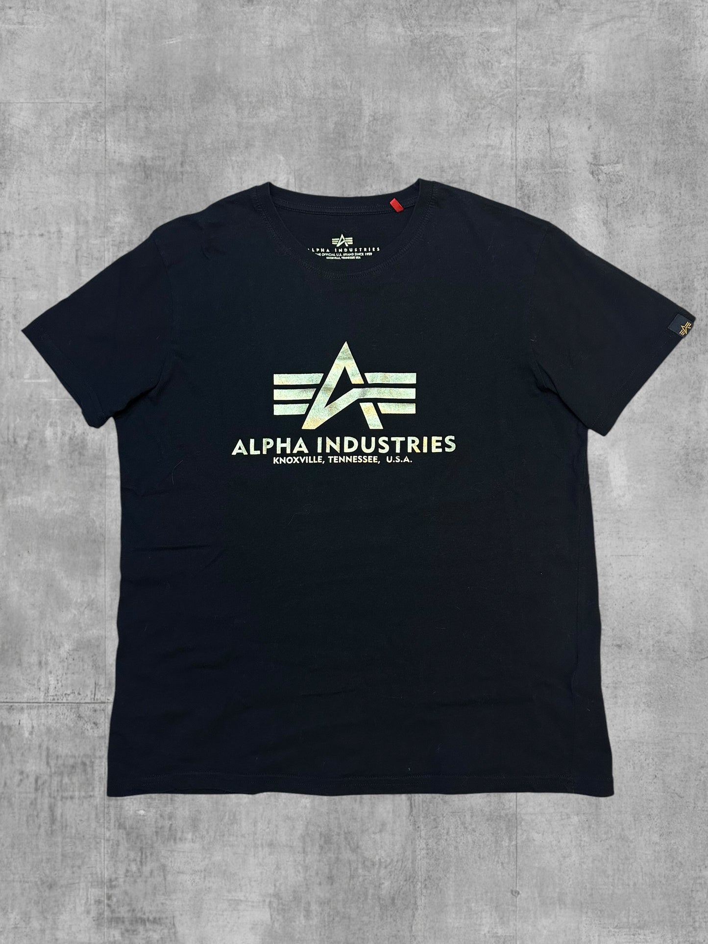 Alpha Industries T-Shirt Schwarz Gold M