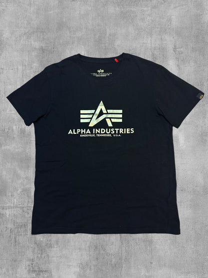 Alpha Industries T-Shirt Schwarz Gold M