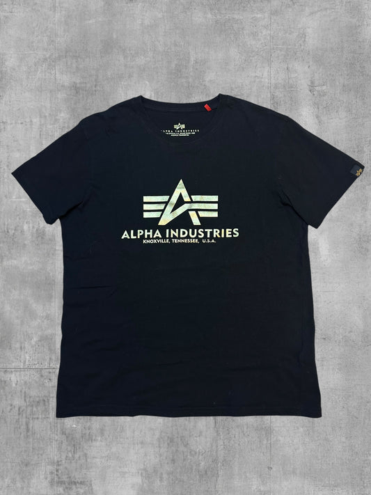 Alpha Industries T-Shirt Schwarz Gold M