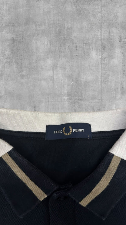 Fred Perry Polo Shirt Schwarzblau Weiß L