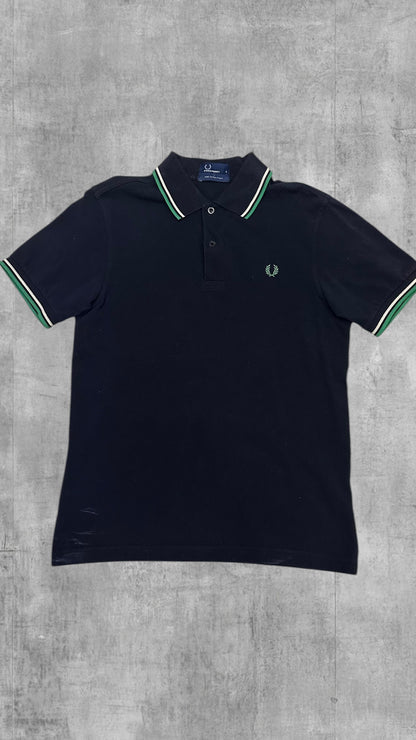 Fred Perry Polo Shirt Schwarz Grün Weiß S