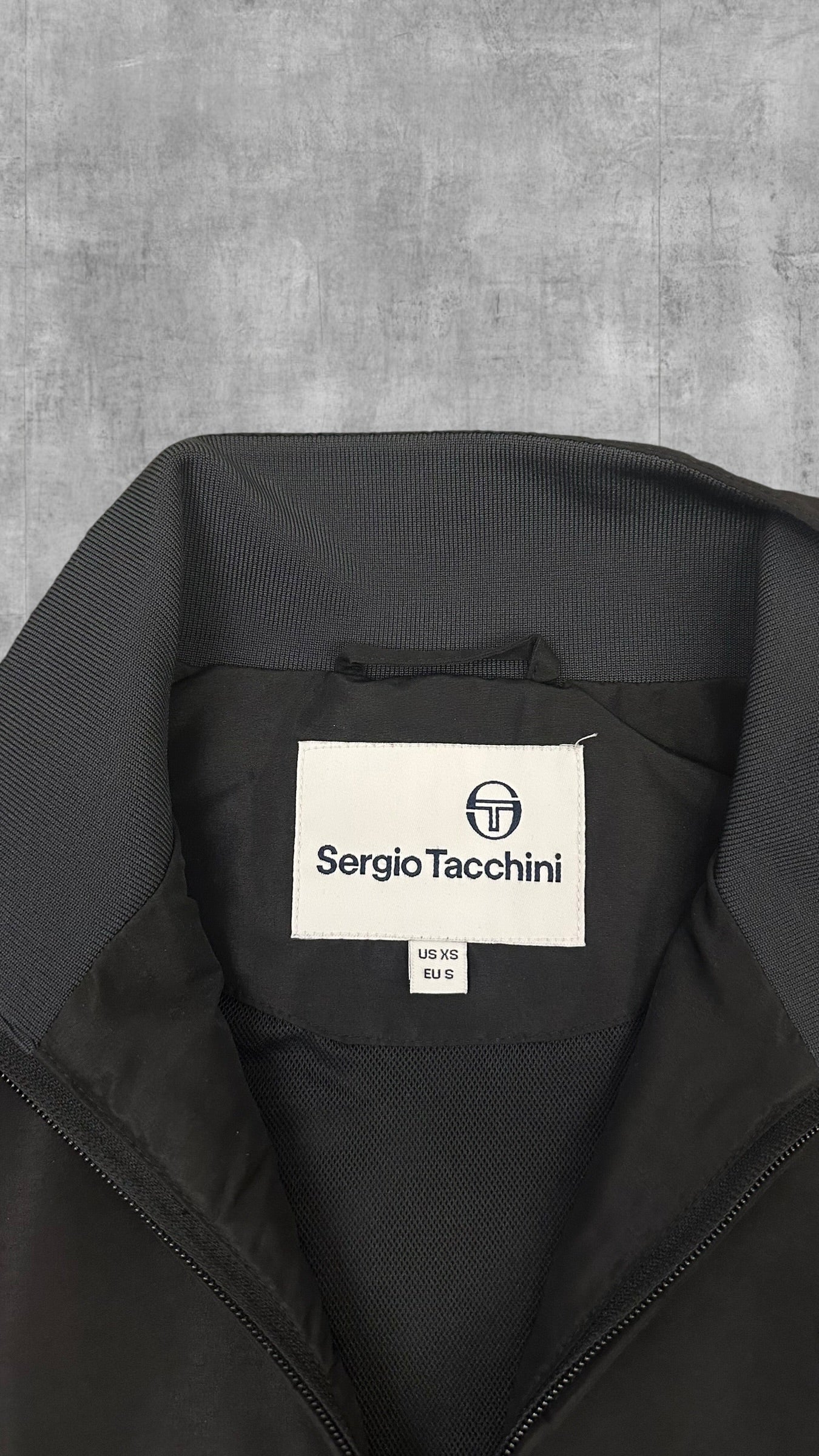 Sergio Tacchini Trainingsjacke Windbreaker Schwarz Weiß S