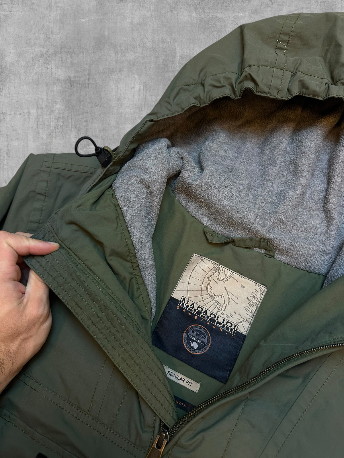 Napapijri Lined Windbreaker Jacket Khaki M