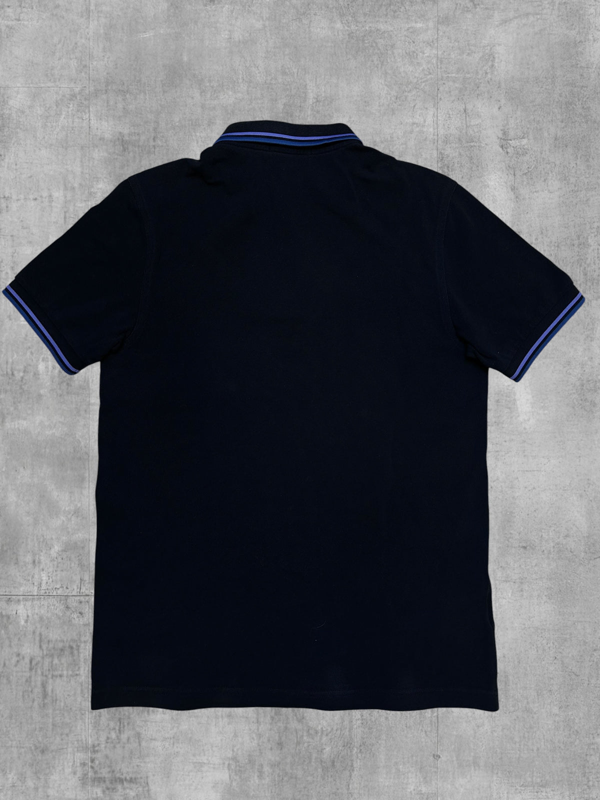 Fred Perry Polo Shirt Schwarz Lila Blau S