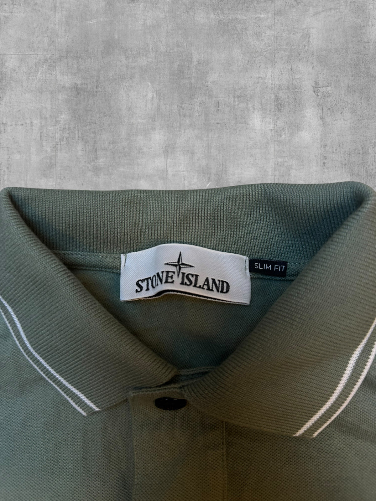 Stone Island Polo Shirt Khaki Grün Grau S Slim Fit
