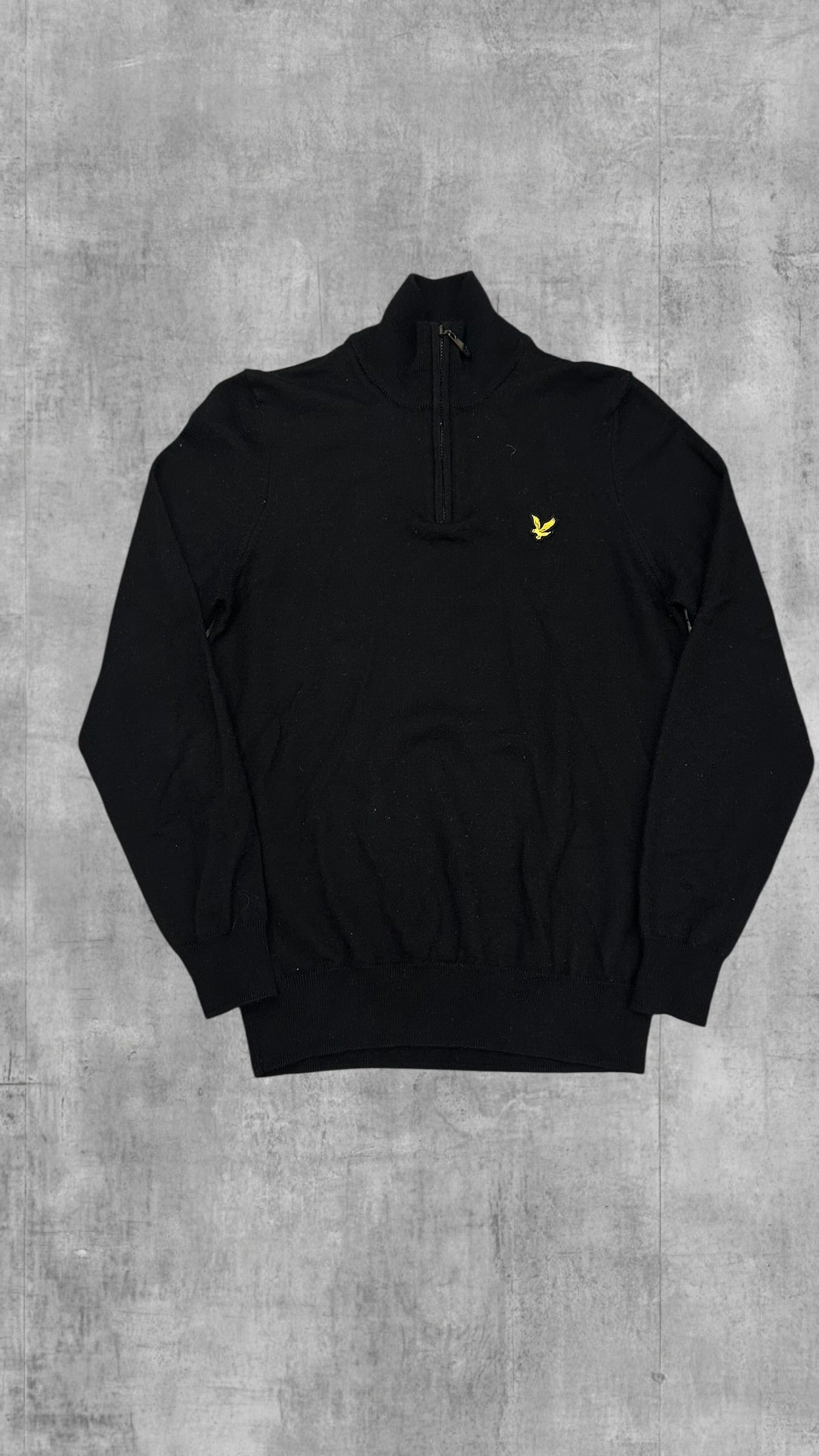 Lyle & Scott Half Zip Rollkragenpullover Schwarz S