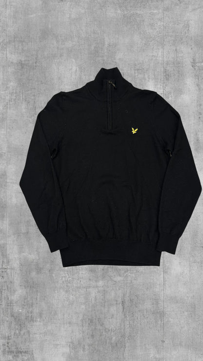 Lyle & Scott Half Zip Rollkragenpullover Schwarz S