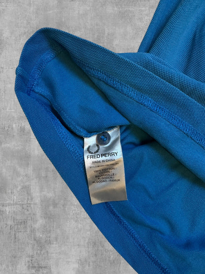 Fred Perry Polo Shirt Babyblau Weiß XS