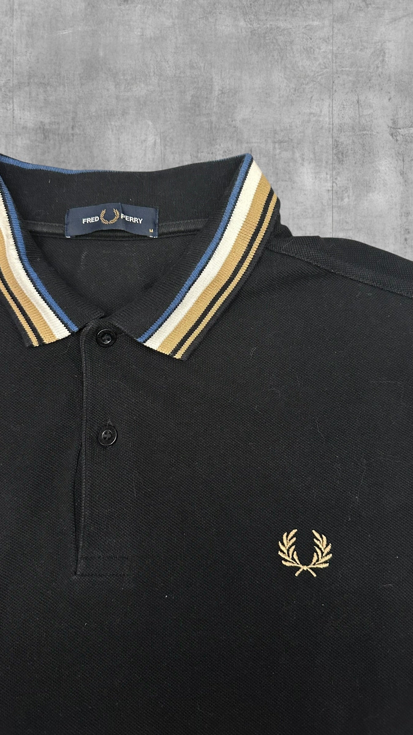 Fred Perry Polo Shirt Schwarz M
