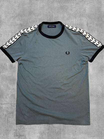 Fred Perry T-shirt Taped Grau Türkis S