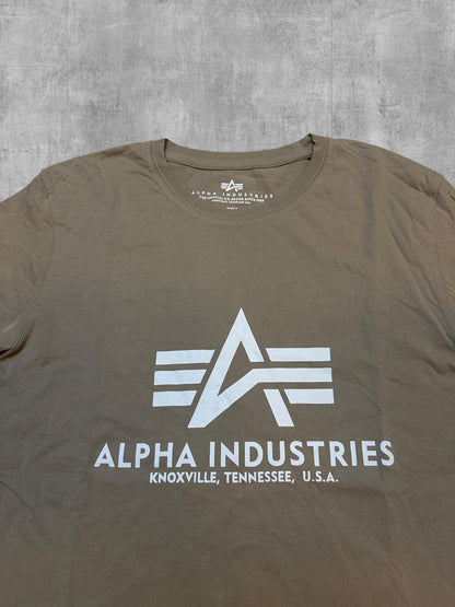 Alpha Industries T-Shirt beige Weiß S