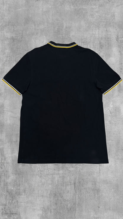 Fred Perry Polo Shirt Schwarz Gelb Weiß L