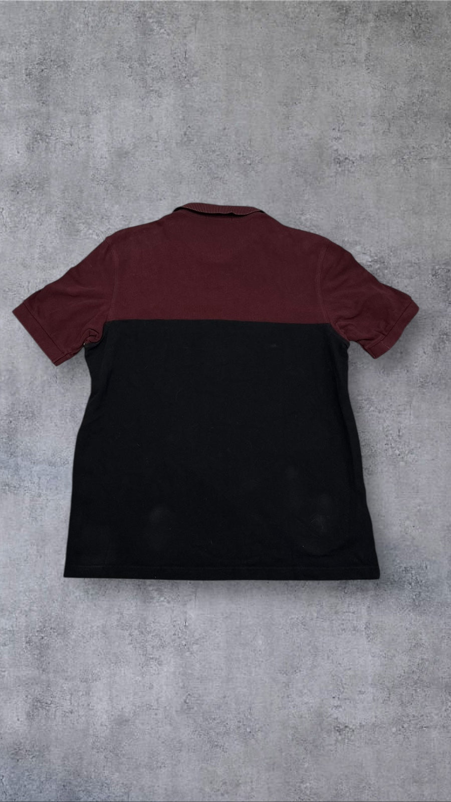 Fred Perry Polo Shirt Bordeaux Rot Schwarz XL