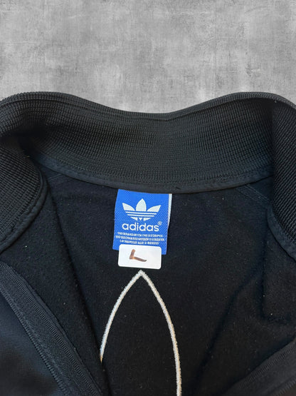 Adidas Backprint Firebird Trainingsjacke Schwarz Weiß L