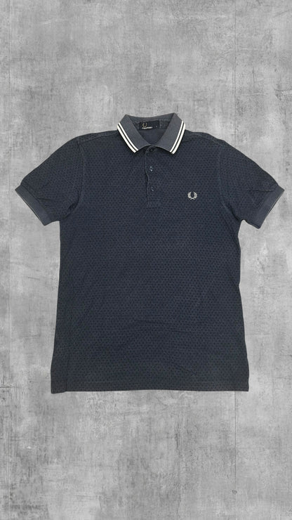 Fred Perry Polo Shirt Navy Blau Grau S