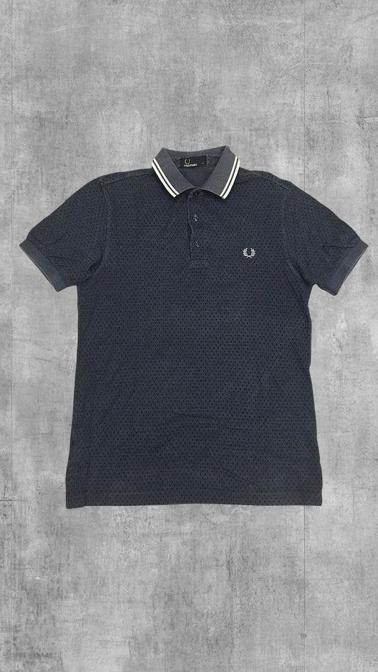 Fred Perry Polo Shirt Navy Blau Grau S