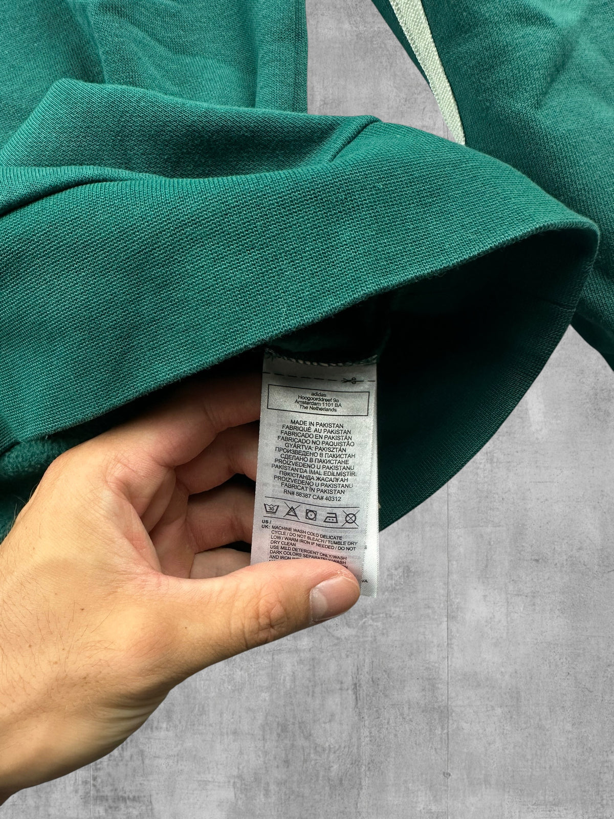 Adidas Sweatshirt Grün Weiß M