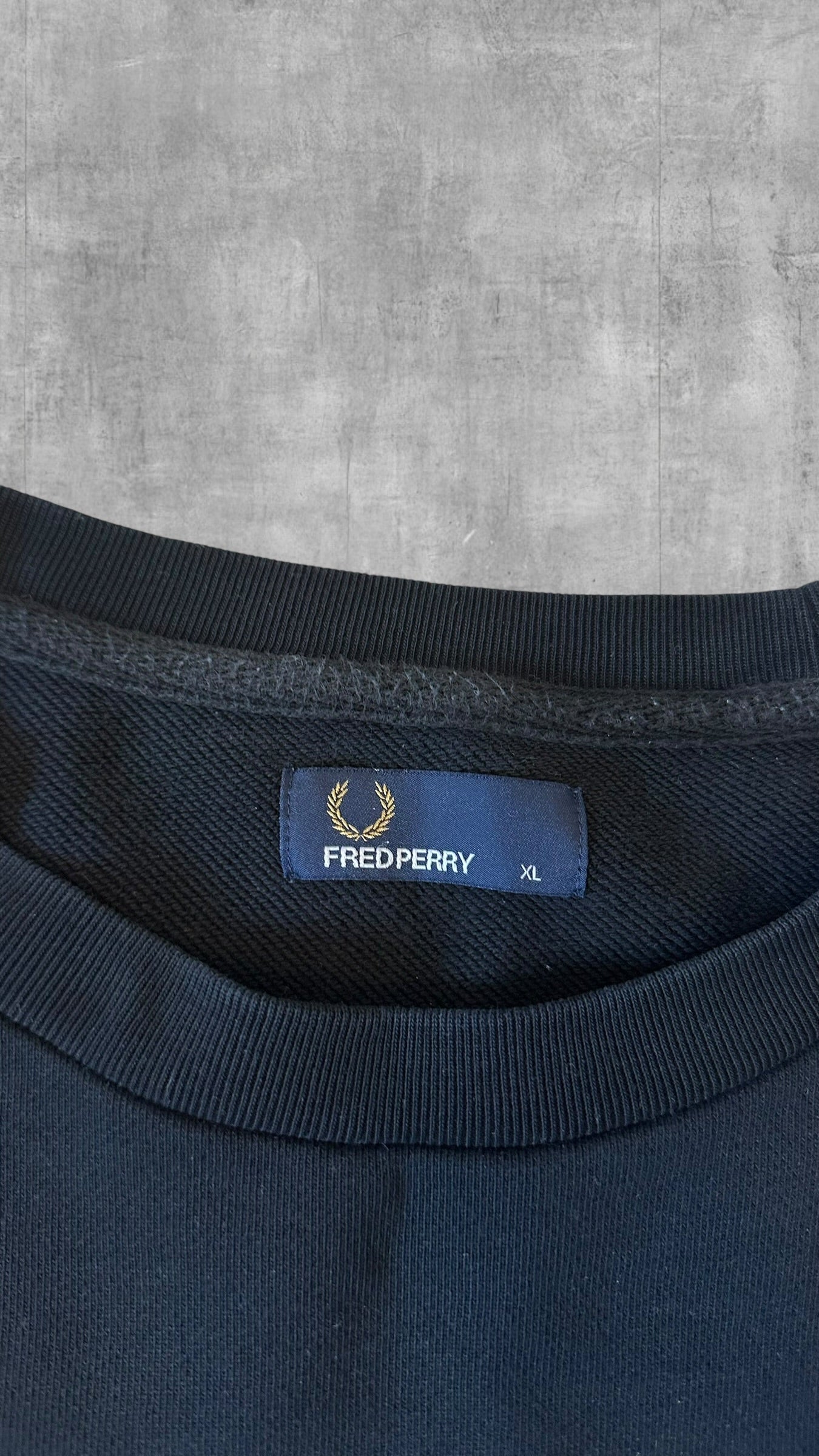 Fred Perry Sweatshirt Schwarz Weiß XL