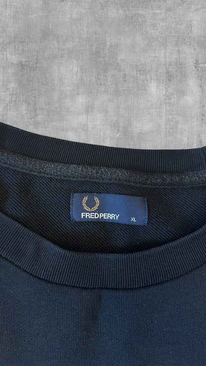 Fred Perry Sweatshirt Schwarz Weiß XL