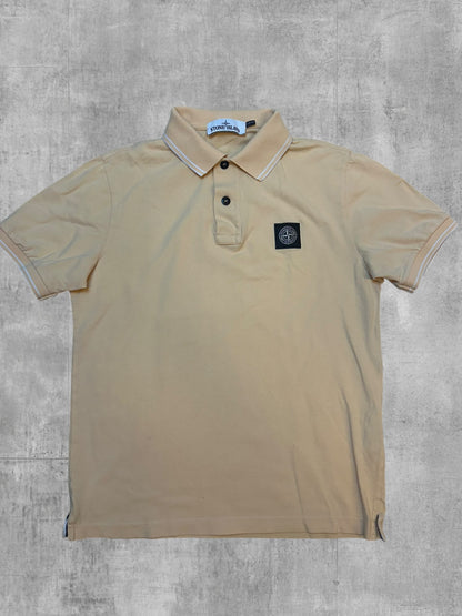 Stone Island Polo Shirt Beige S Slim Fit