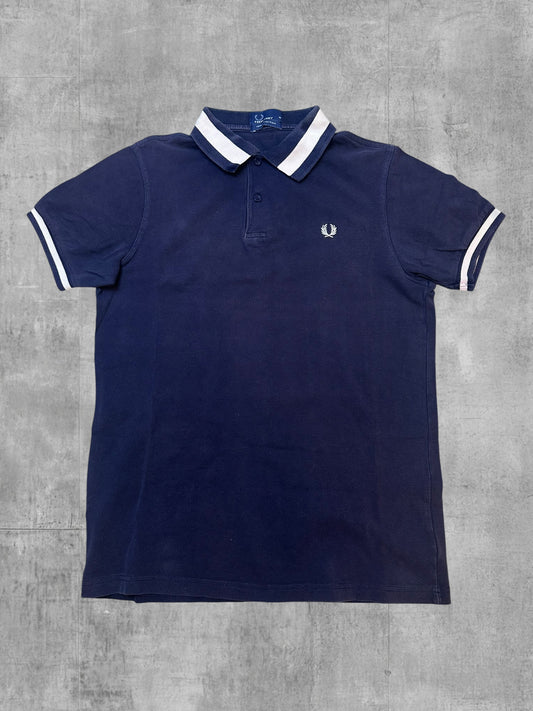 Fred Perry Polo Shirt Navy Blau Weiß M