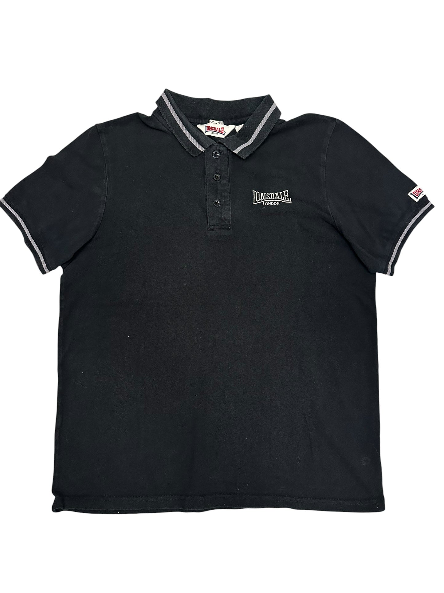 Lonsdale London Polo Shirt Schwarz L Slim Fit