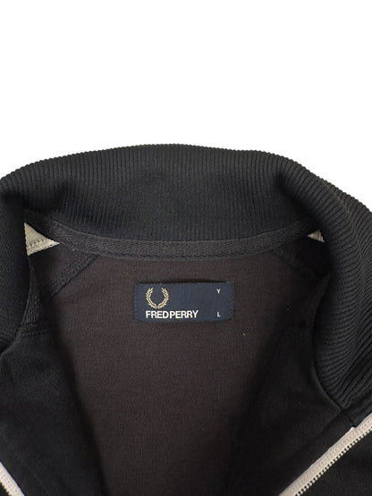 Fred Perry Trainingsjacke Taped Schwarz Weiß XS - S