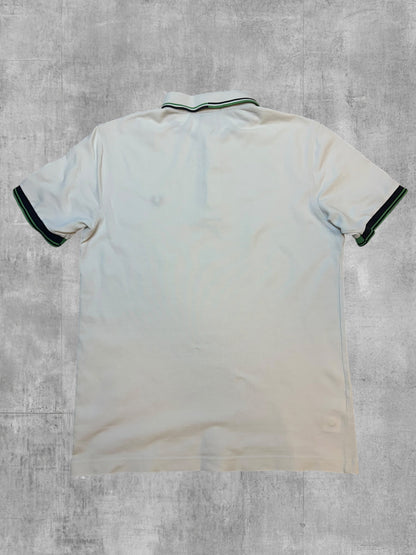 Fred Perry Polo Shirt Weiß Schwarz Grün M
